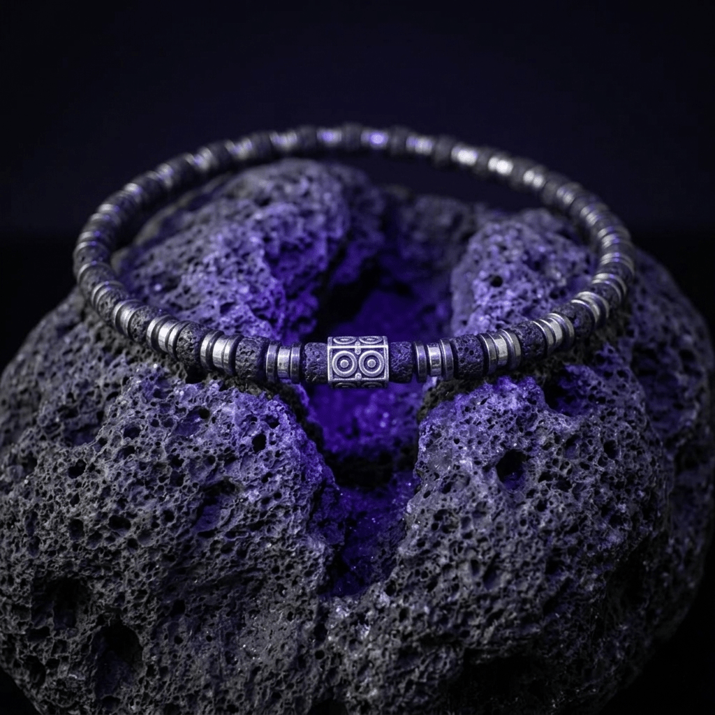 Hematite & Silver Bracelet - Kahkeshan