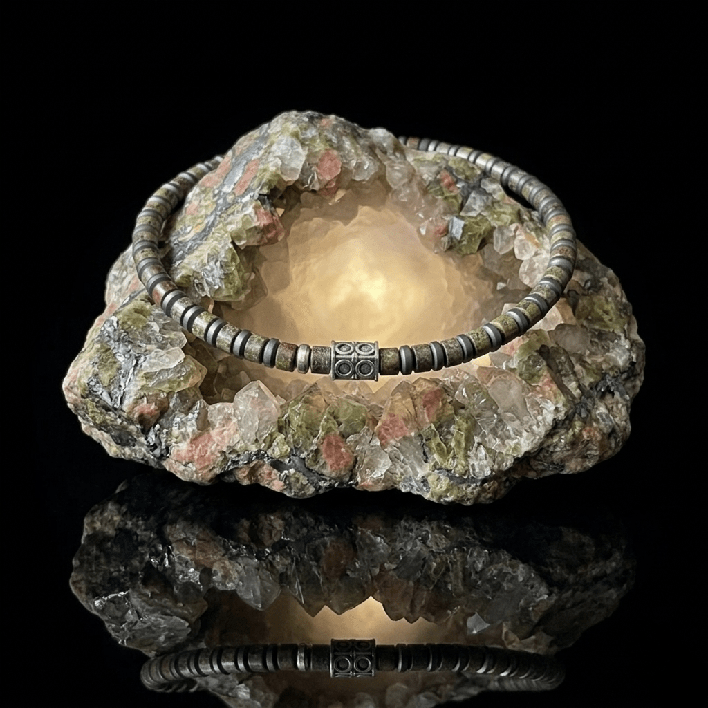 Chameleon Earth Elements Armband - Olijfgroen & Brons Mix - Kahkeshan