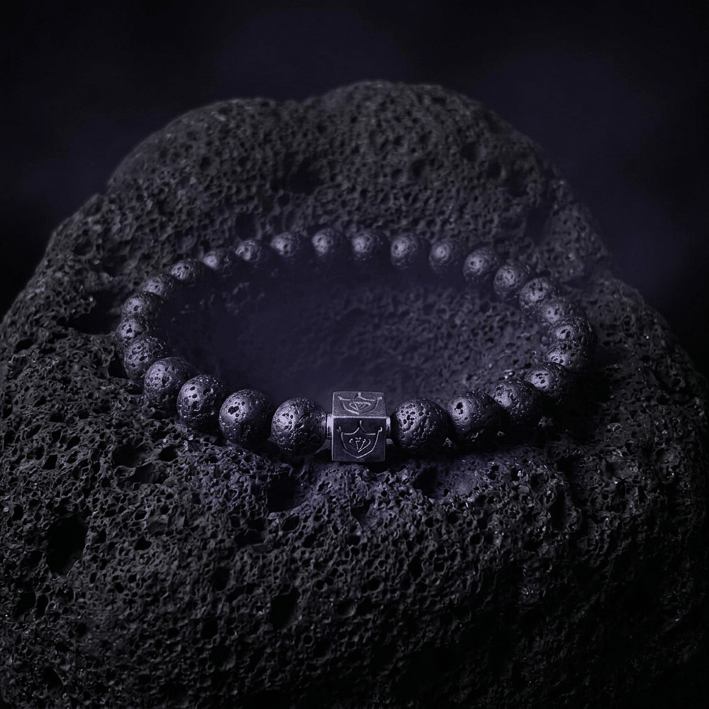 Natuursteen Kralenarmband Lavasteen - Kahkeshan