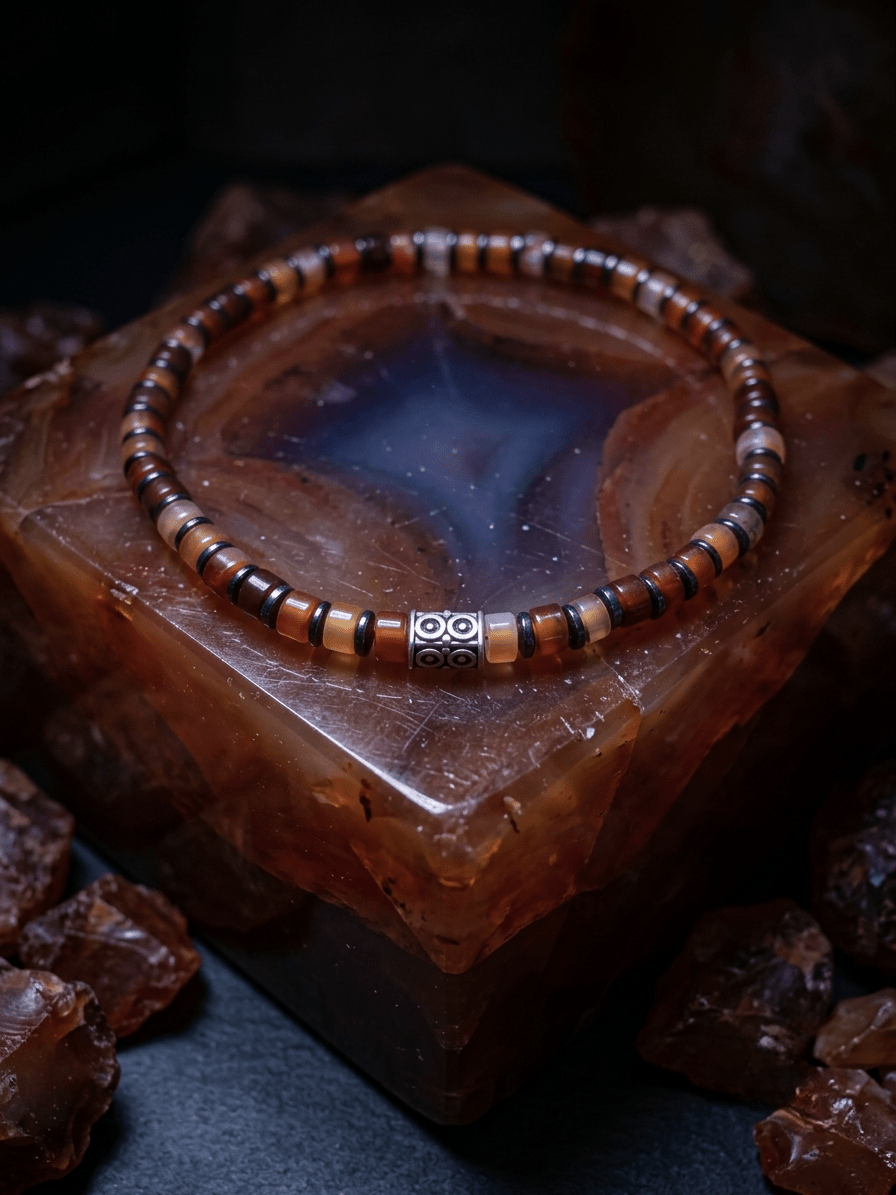 Oranje Jade Armband (4mm) - Kahkeshan