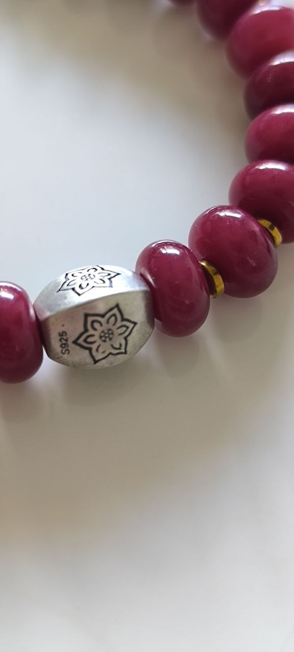 Pink jade Bracelet (10 mm)