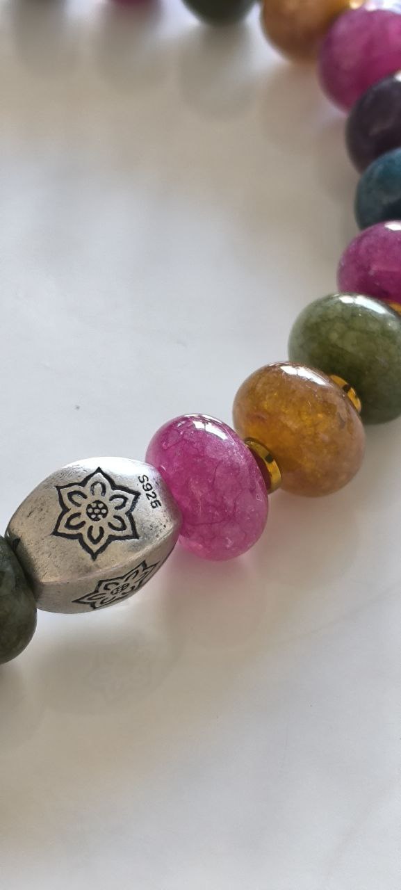 Multi-color Tourmaline Color Dyed Jade Bracelet (10 mm)
