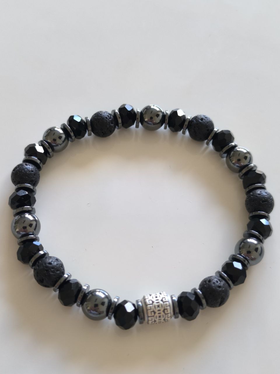 Black Agate Mix Bracelet (8 mm)