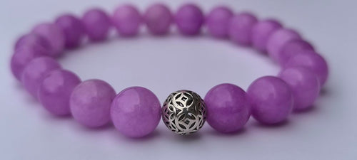 Dyed Color Violet Chalcedony Beads (10 mm)