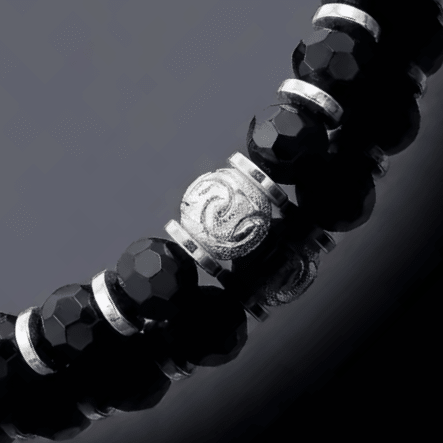 Black Agate Bracele ( 8mm)