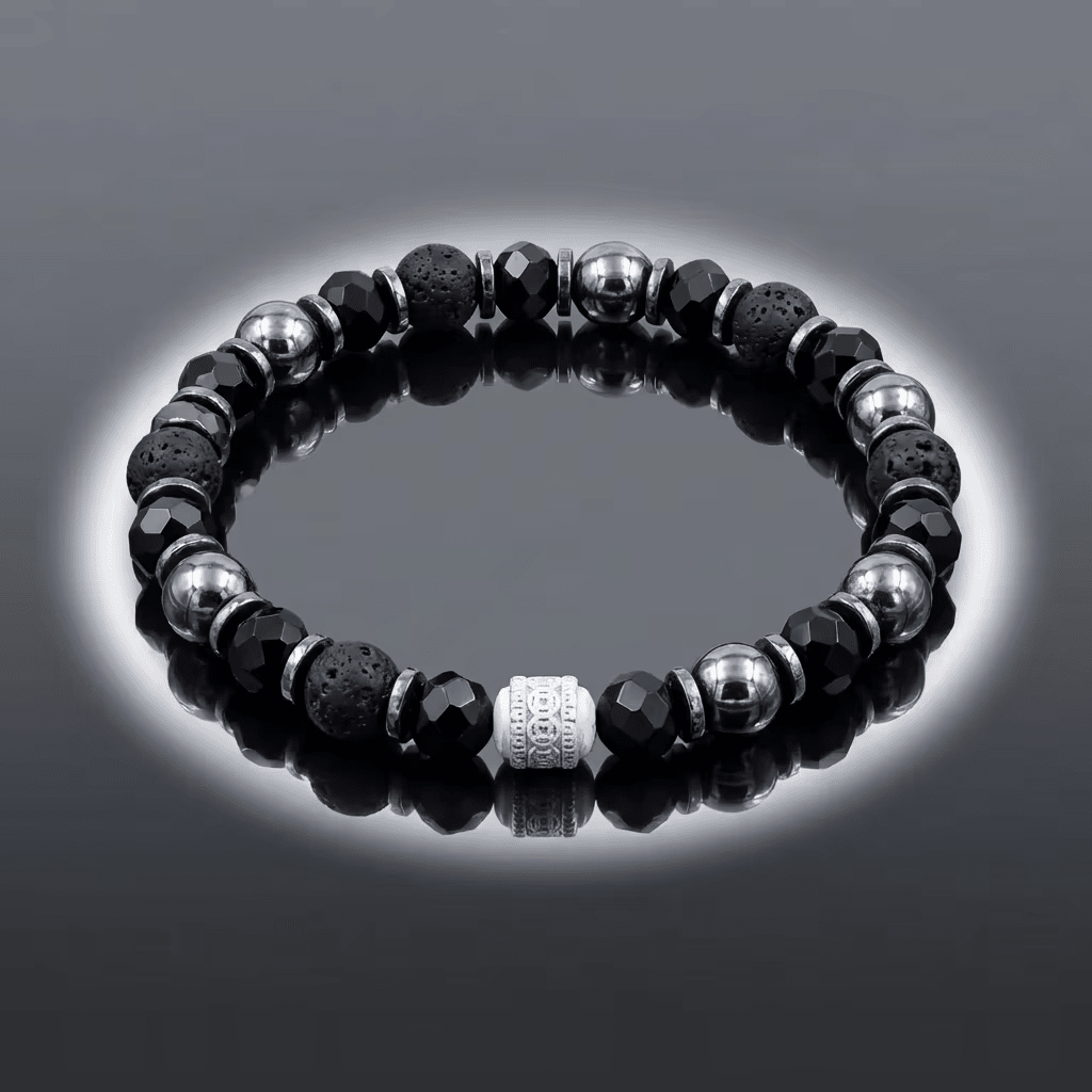 Black Agate Mix Bracelet (8 mm)