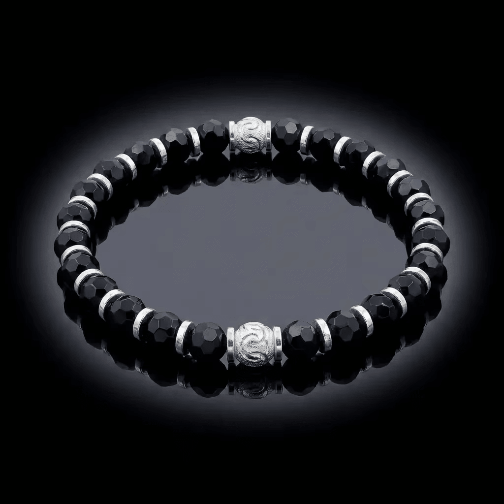 Black Agate Bracele ( 8mm)