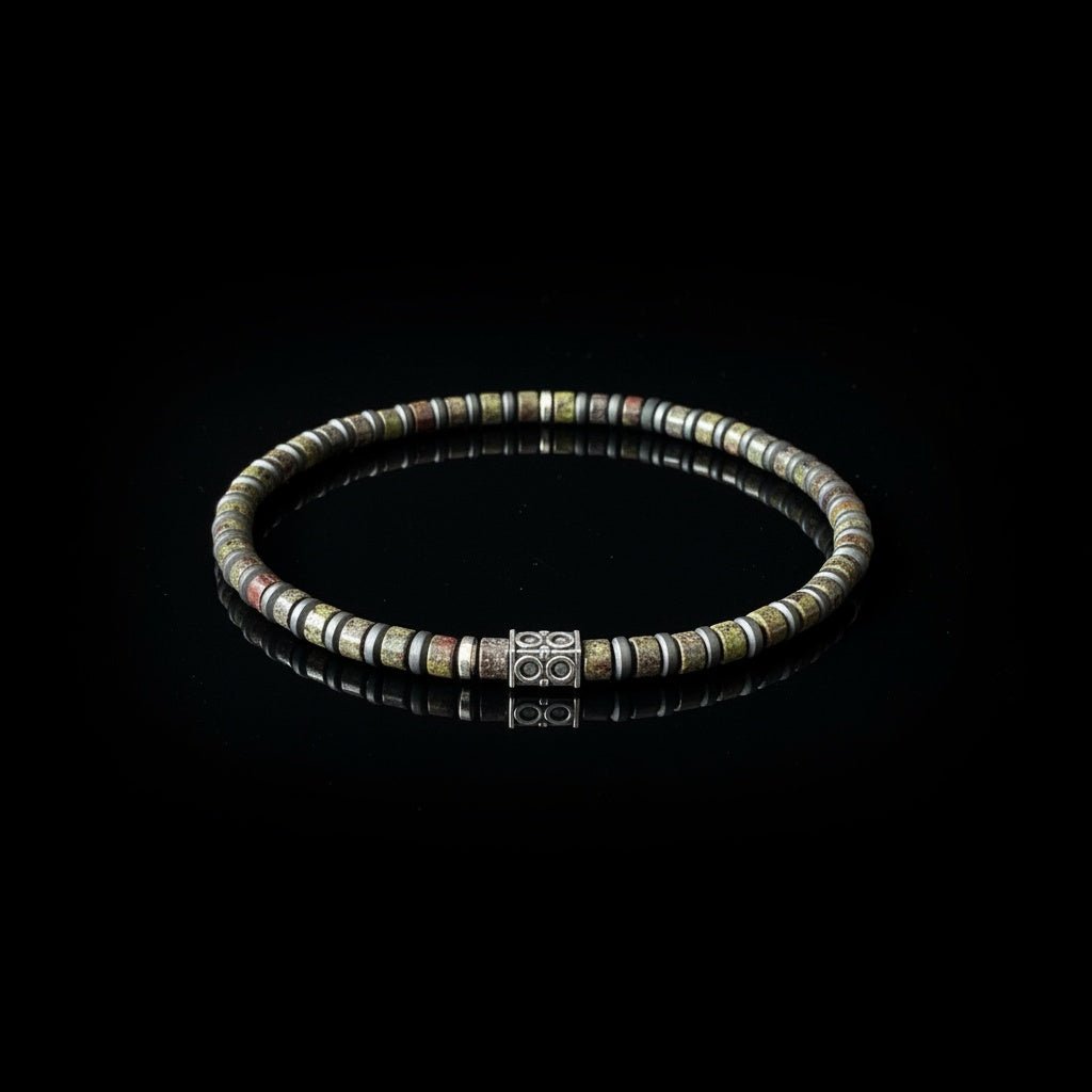 Chameleon Earth Elements Armband - Olijfgroen & Brons Mix - Kahkeshan