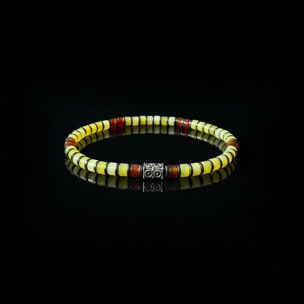 Luxe Hematiet & Onyx Armband - Shield Edition Shadow Chrome - Kahkeshan