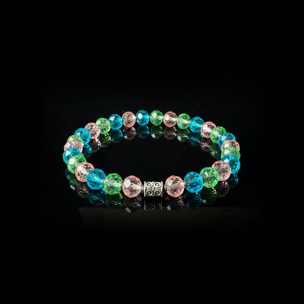 Luxe Aqua & Quartz Kristal Armband - Shield Edition Ocean Aura - Kahkeshan