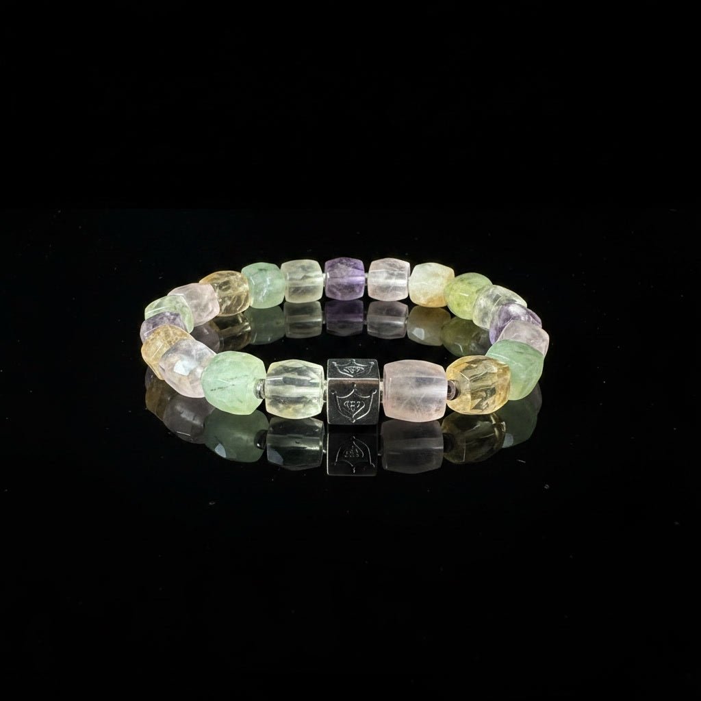 Luxe Veelkleurig Edelsteen Armband - Shield Edition Pastel Prisma - Kahkeshan
