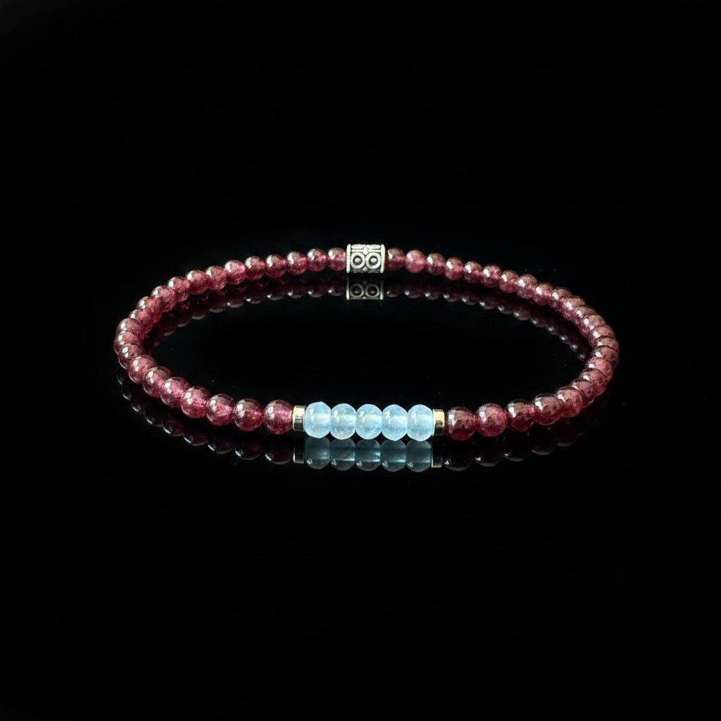 The Crimson & Ice Elegance Bracelet - Kahkeshan